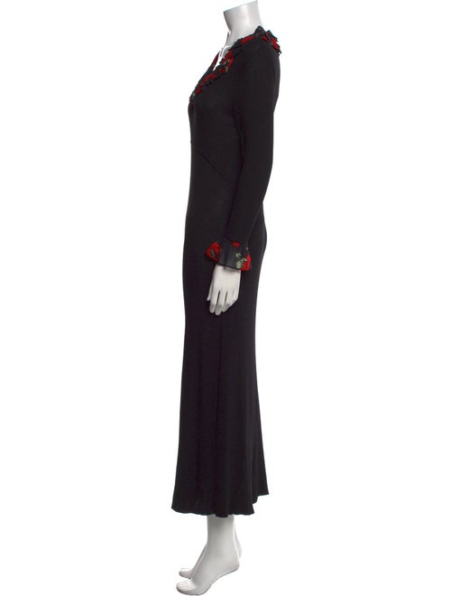 RIXO Square Neckline Long Dress