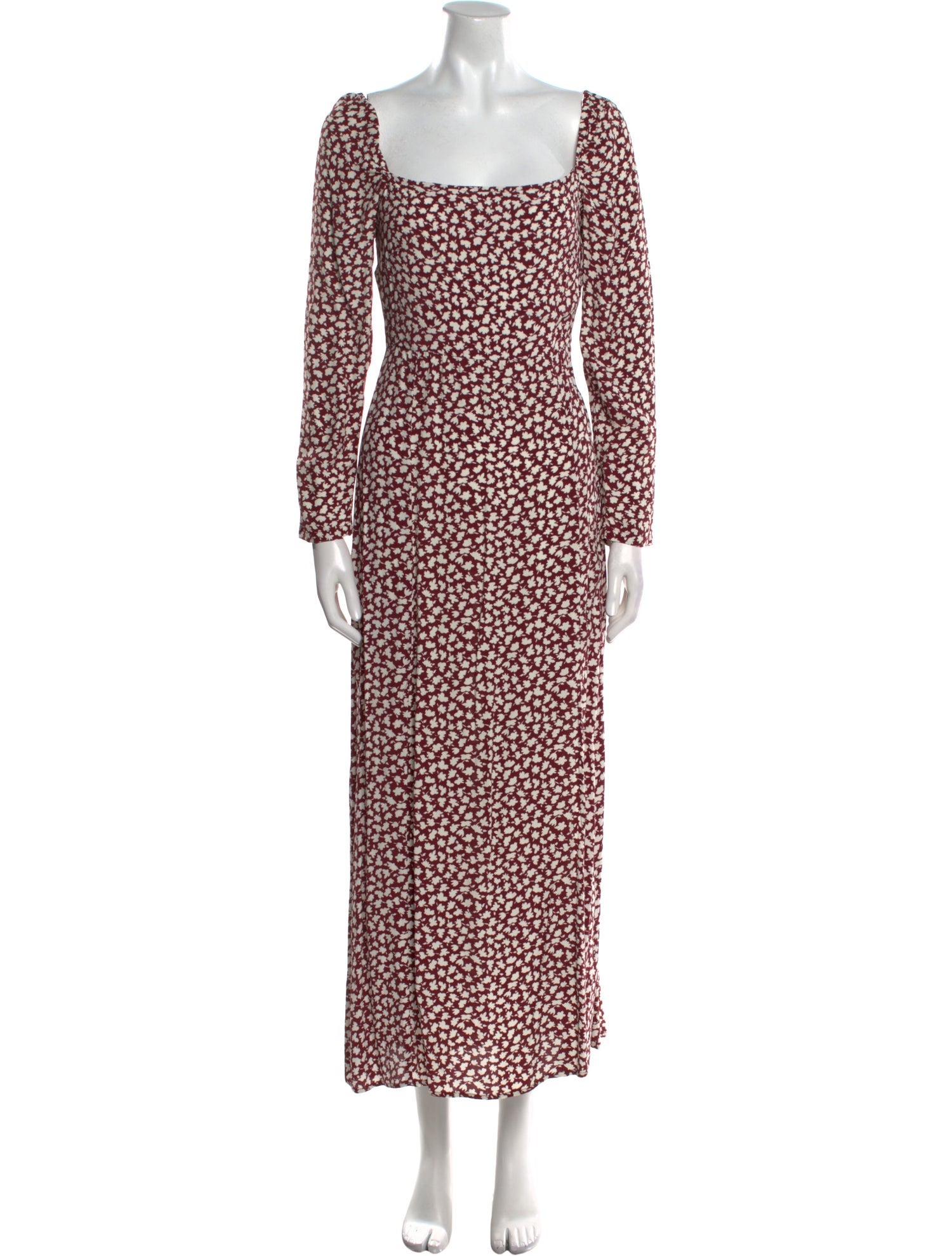 RIXO Printed Long Dress