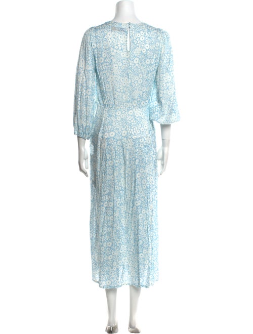 RIXO Floral Print Long Dress