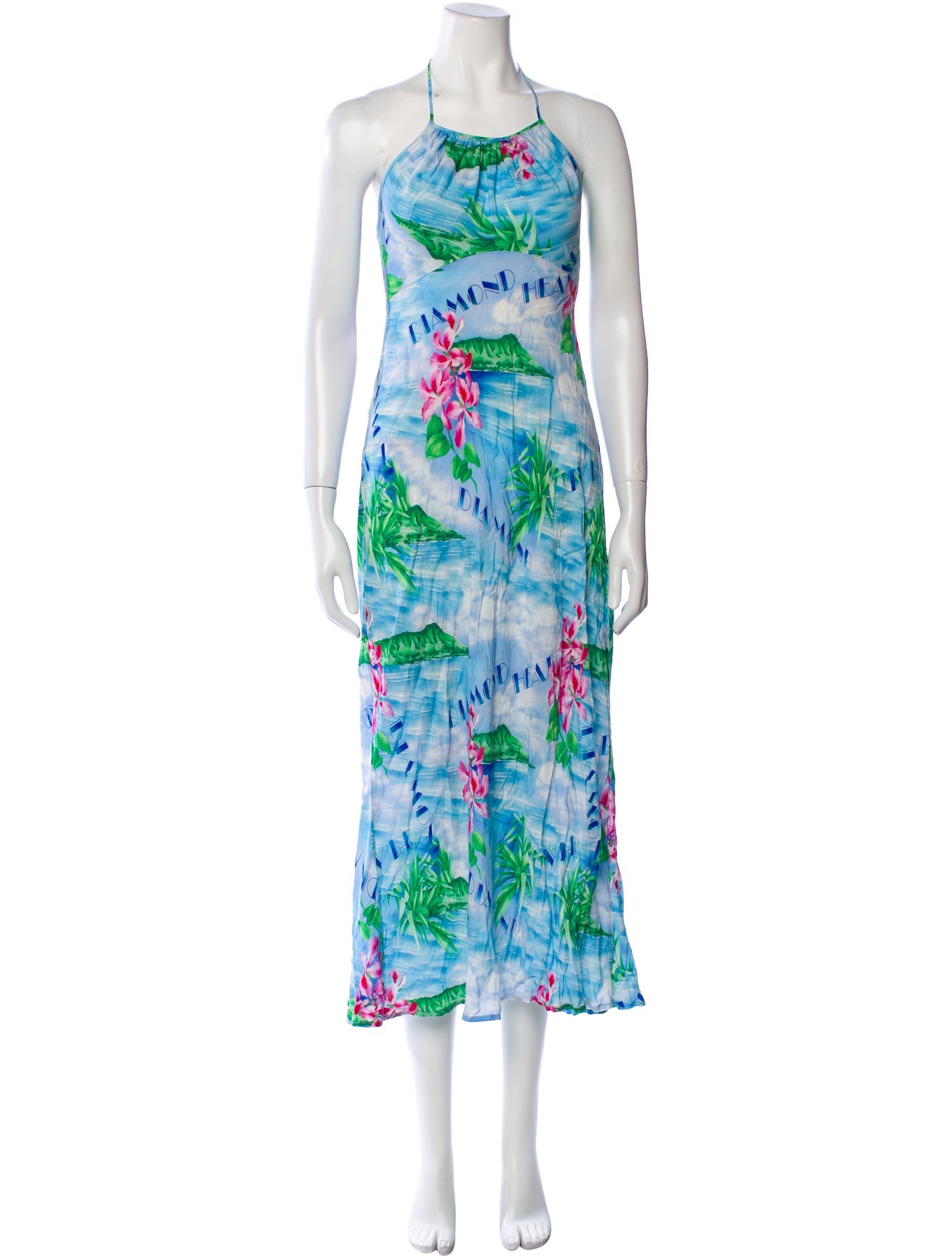 RIXO Printed Midi Length Dress