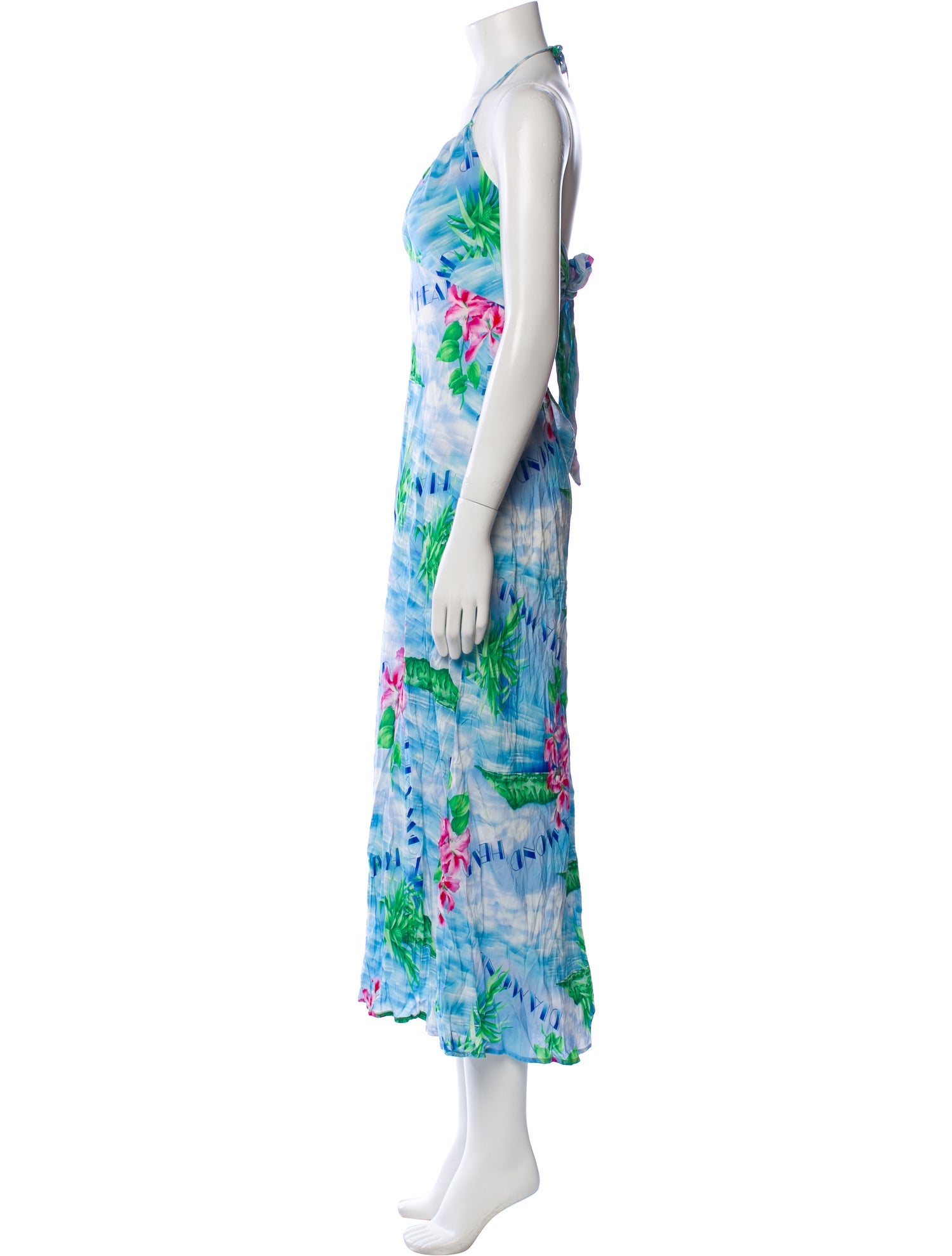 RIXO Printed Midi Length Dress
