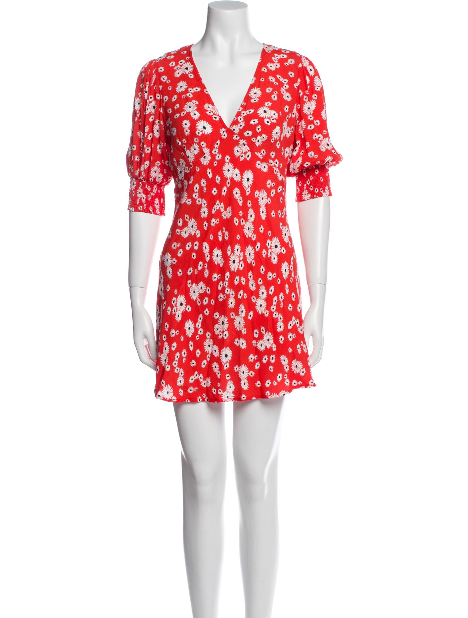 RIXO Floral Print Mini Dress