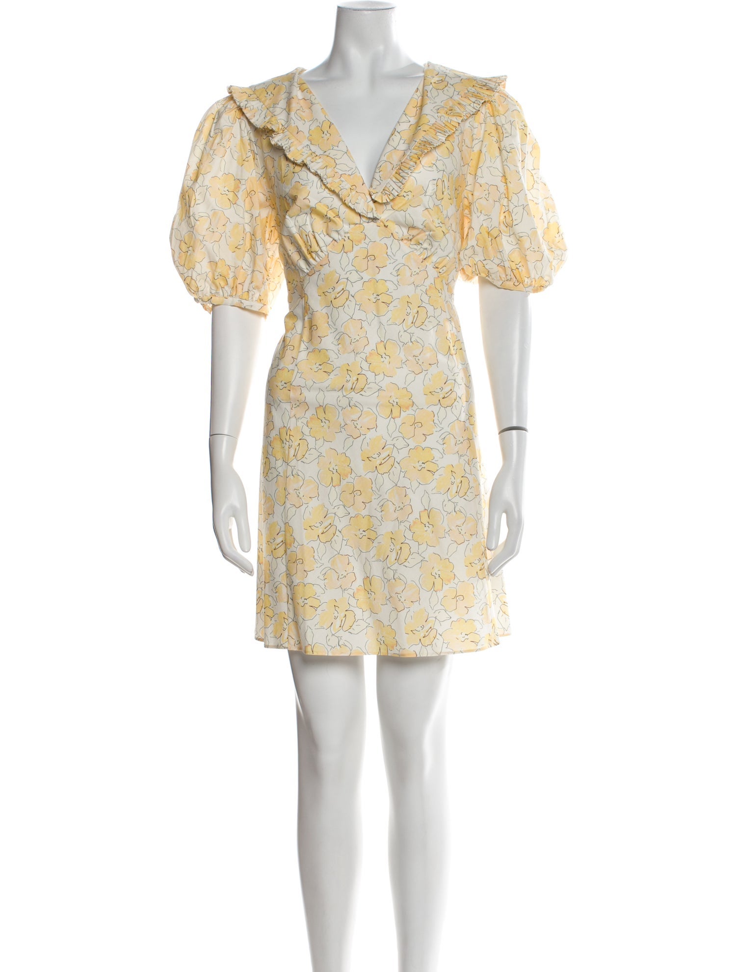 RIXO Floral Print Mini Dress