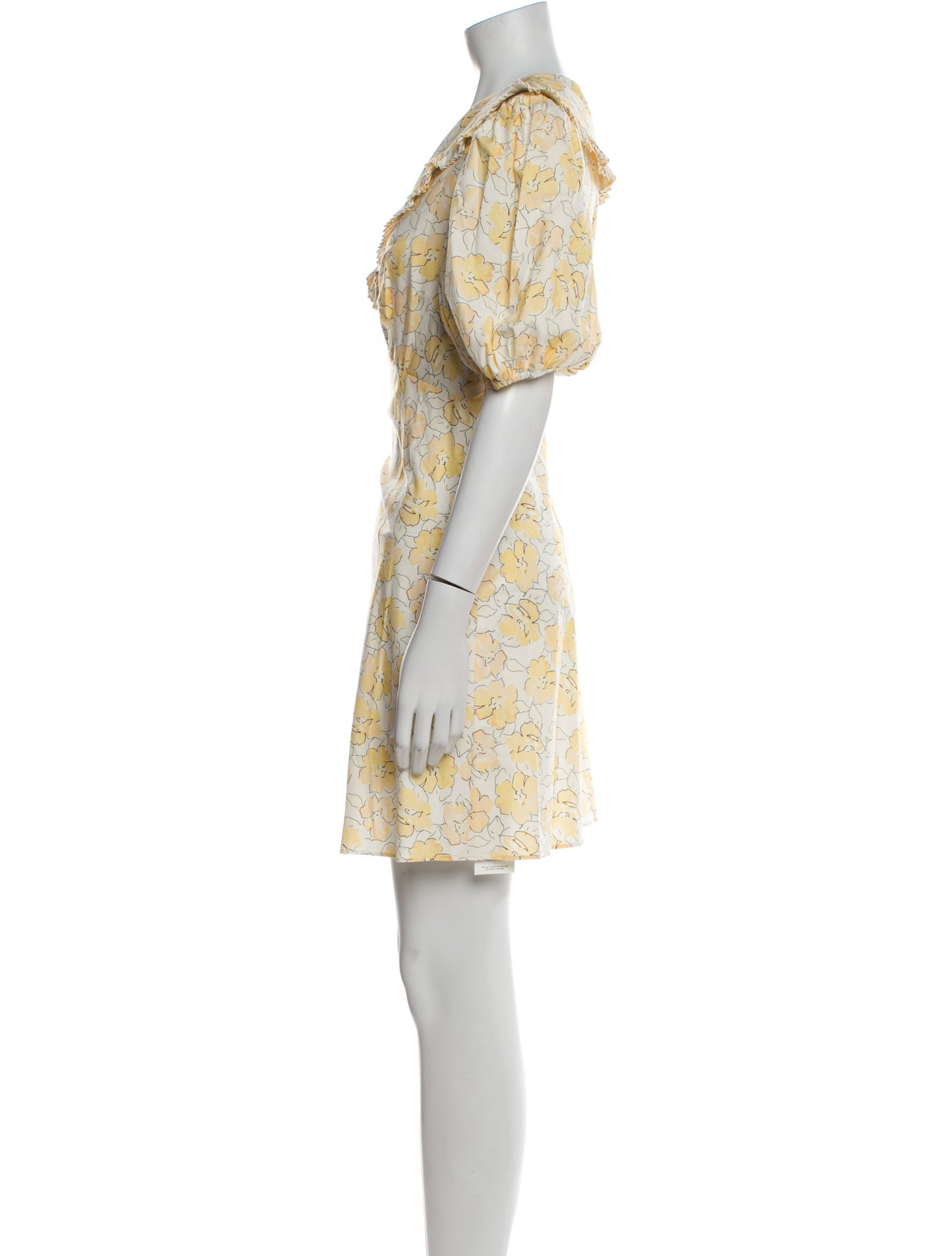 RIXO Floral Print Mini Dress