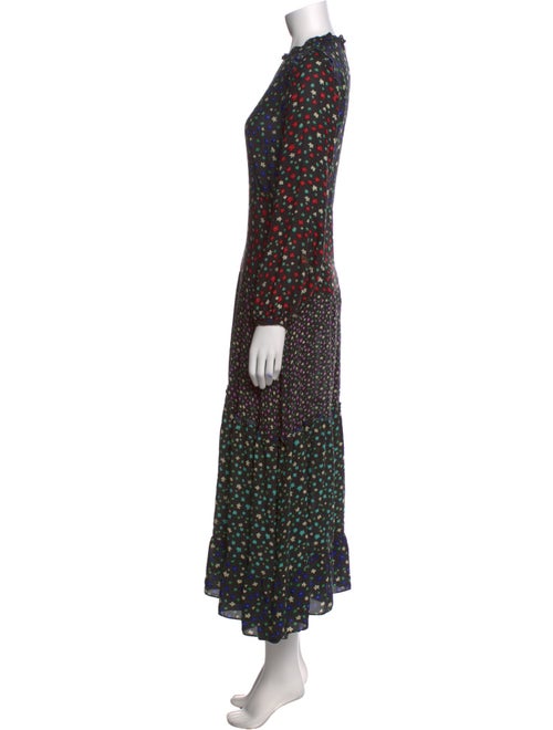 RIXO Printed Long Dress