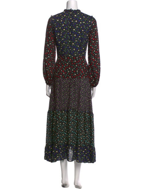 RIXO Printed Long Dress