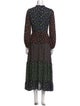 RIXO Printed Long Dress