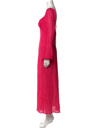 RIXO Silk Long Dress