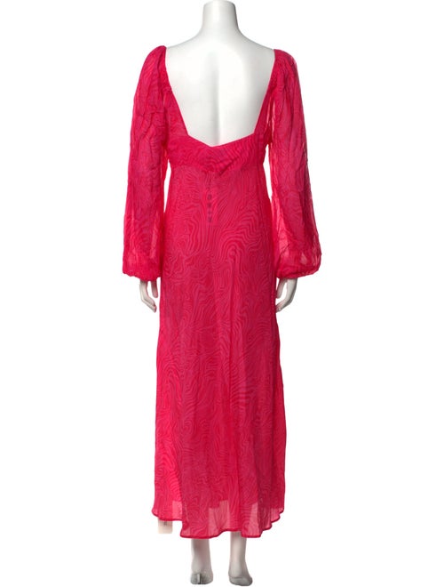 RIXO Silk Long Dress