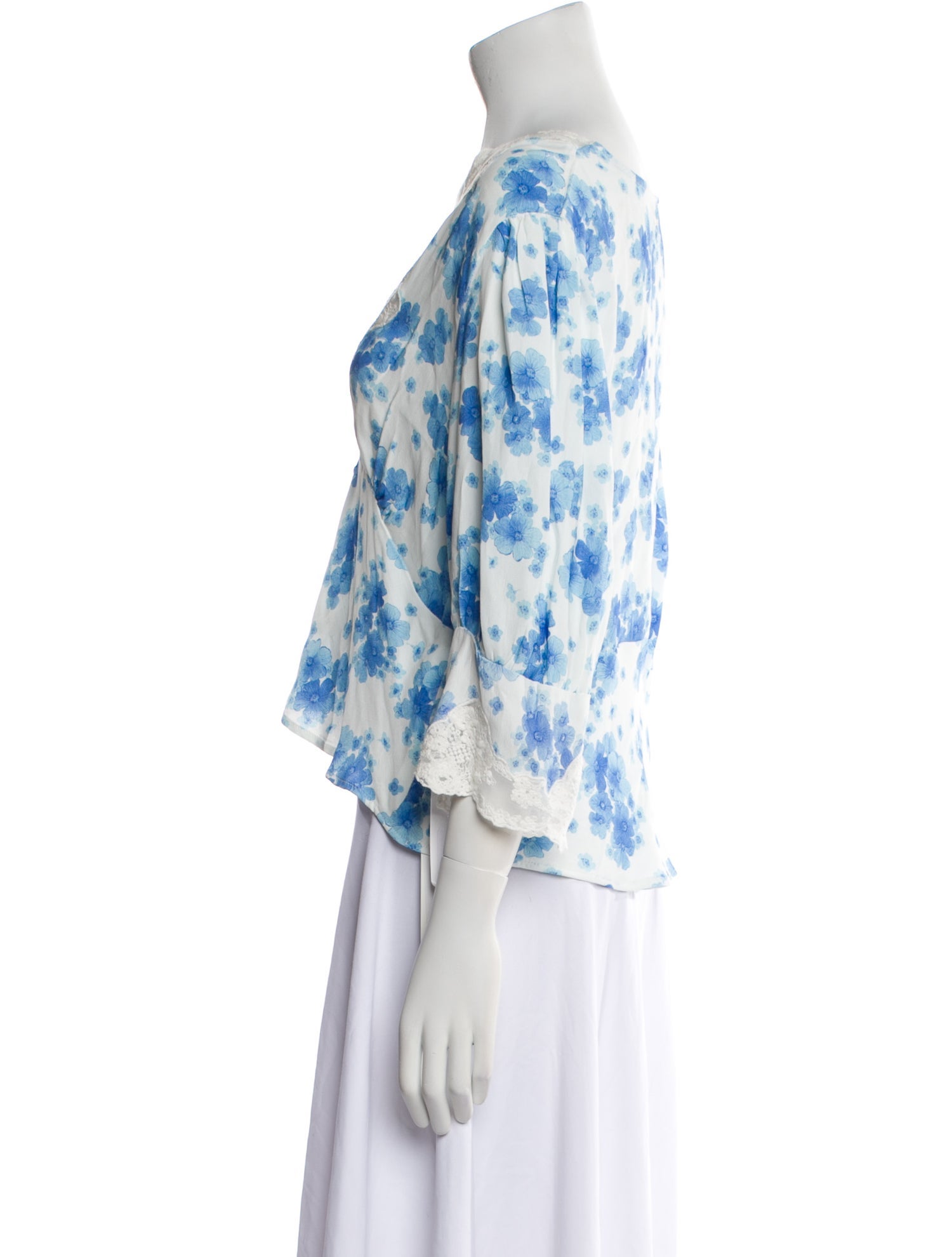 RIXO Floral Print V-Neck Crop Top w/ Tags