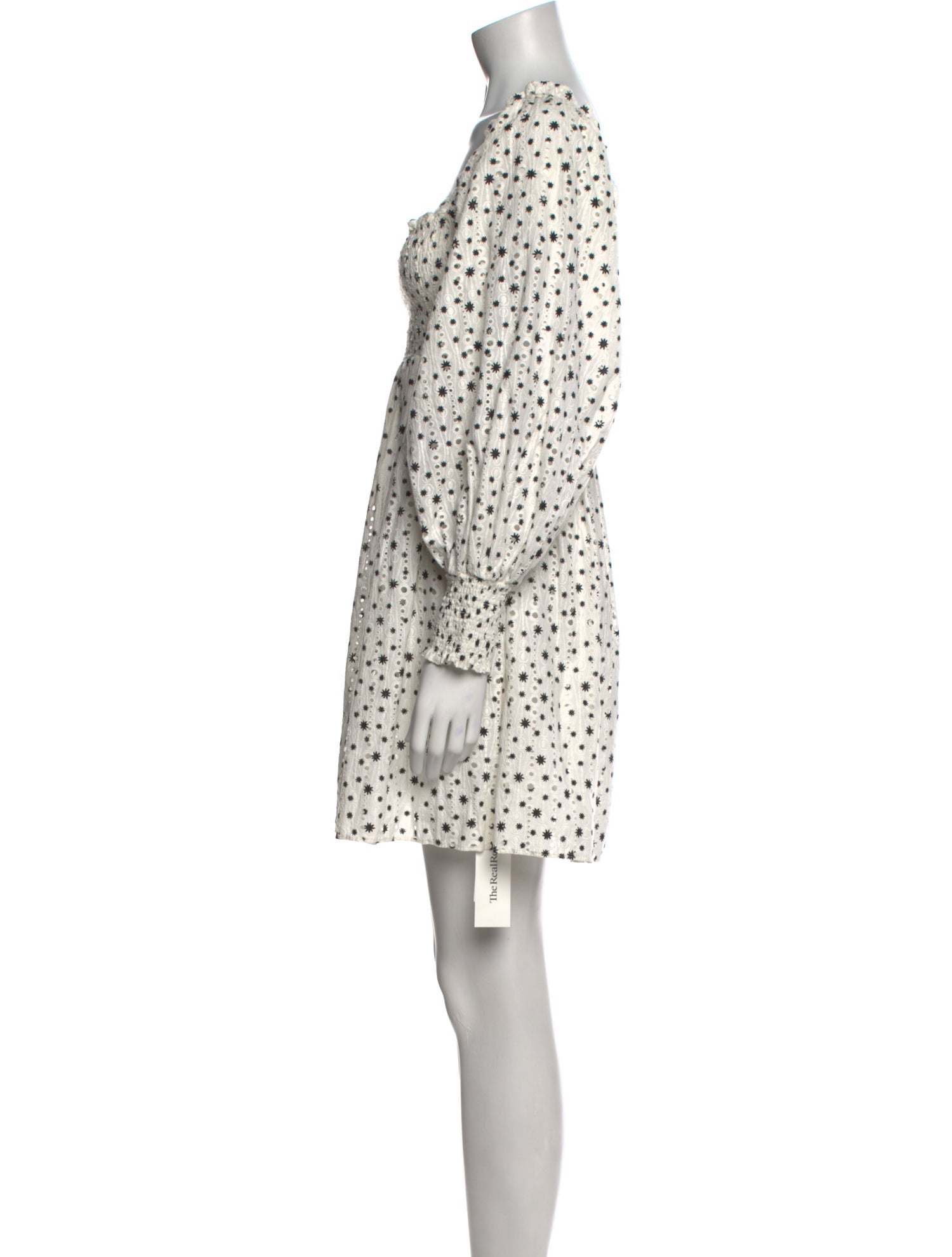 RIXO Polka Dot Print Mini Dress