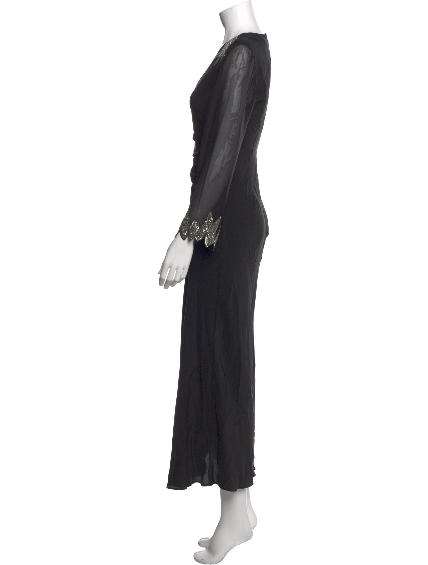 RIXO Silk Long Dress
