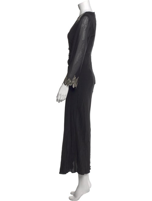 RIXO Silk Long Dress