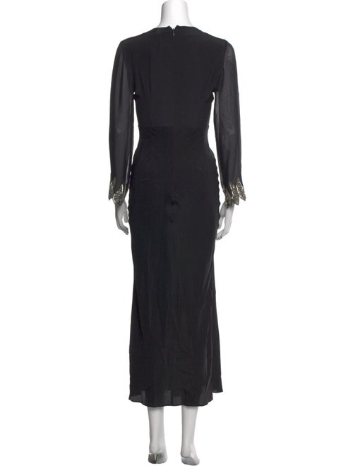 RIXO Silk Long Dress