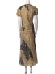 RIXO Silk Long Dress