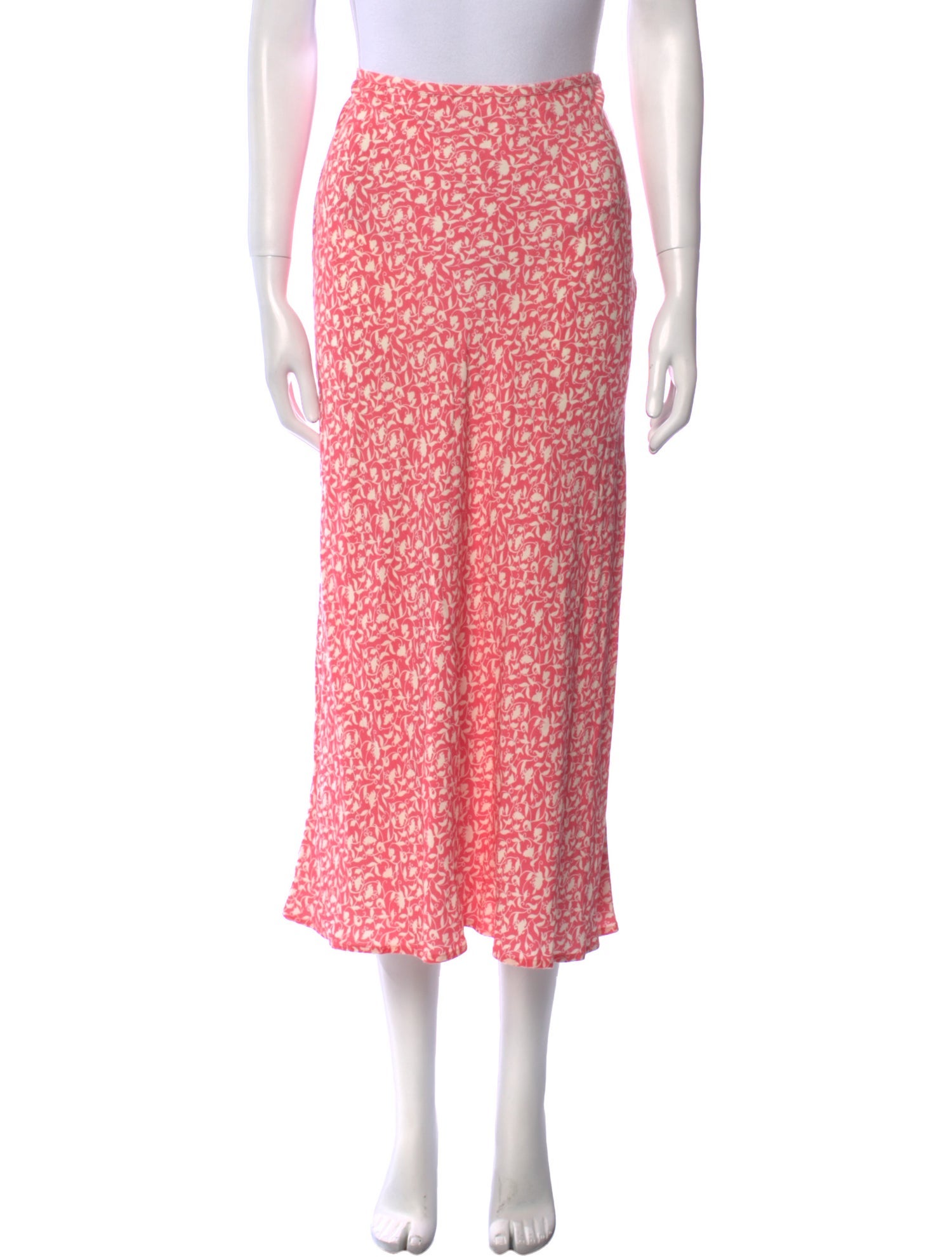 RIXO Printed Midi Length Skirt