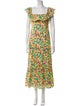 RIXO Floral Print Long Dress