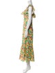 RIXO Floral Print Long Dress