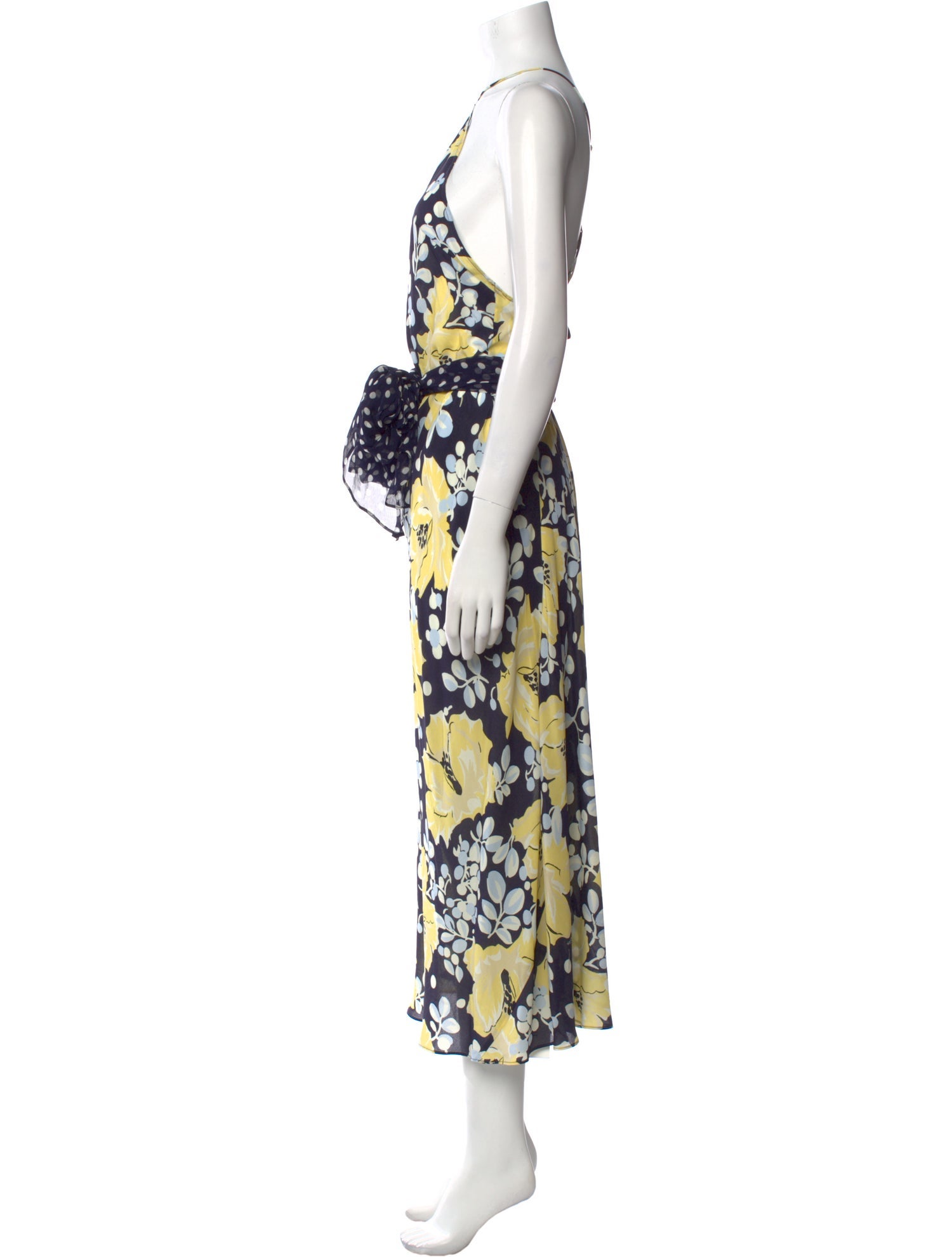 RIXO Silk Long Dress