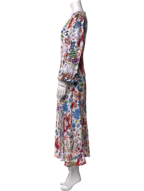 RIXO Floral Print Long Dress