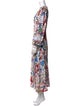 RIXO Floral Print Long Dress