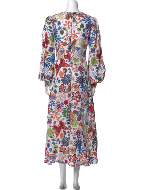 RIXO Floral Print Long Dress