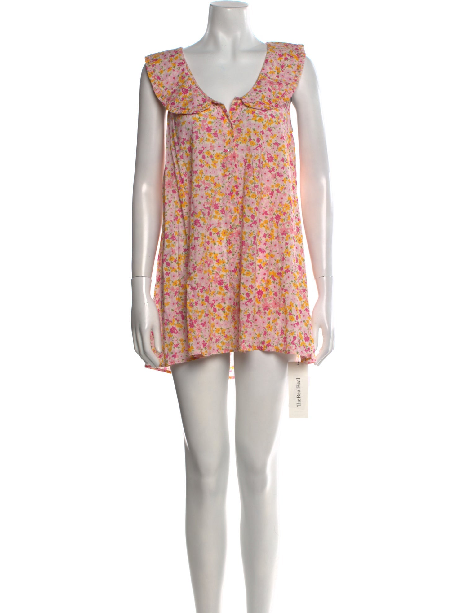 RIXO Floral Print Mini Dress