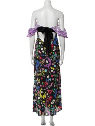 RIXO Silk Long Dress