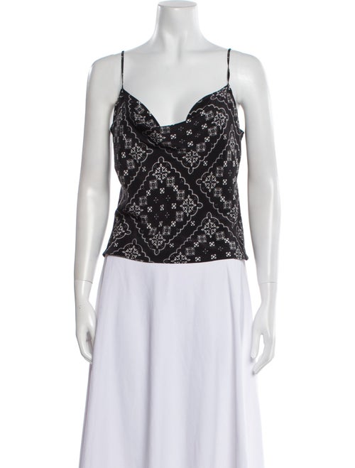 RIXO Silk Printed Top