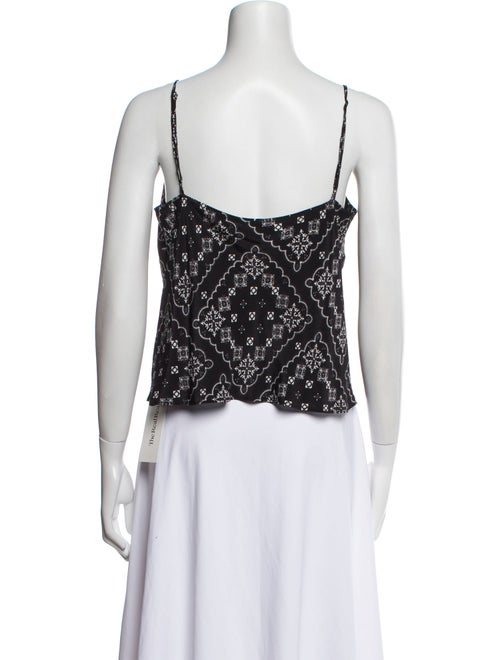 RIXO Silk Printed Top