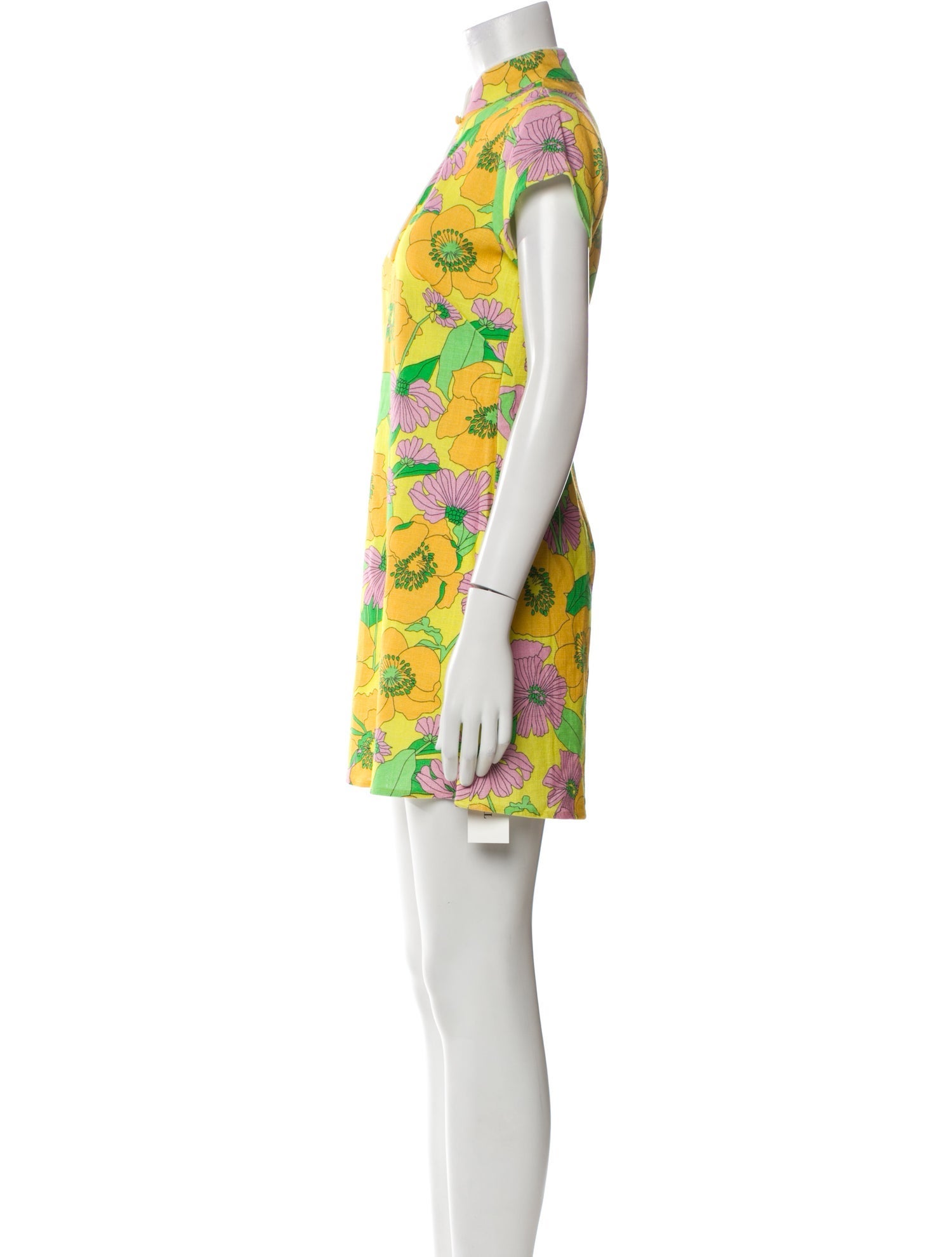 RIXO Floral Print Mini Dress