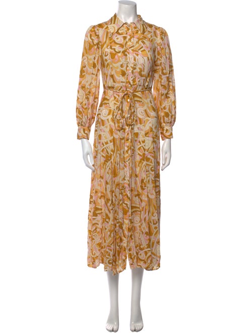 RIXO Printed Midi Length Dress