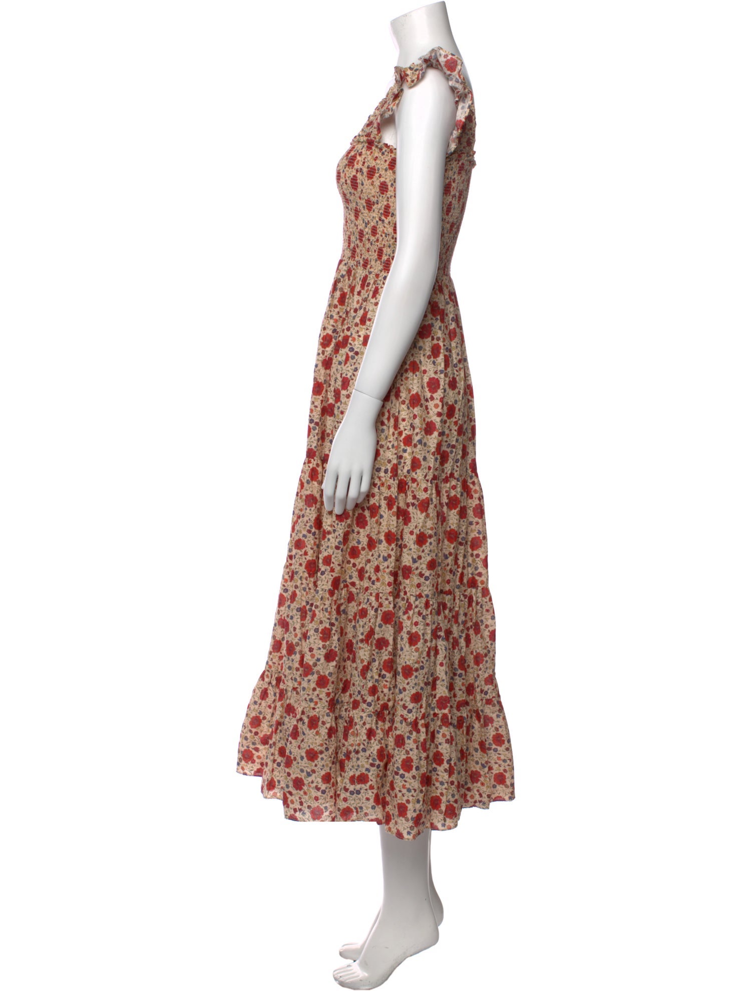 RIXO Floral Print Long Dress