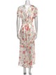 RIXO Floral Print Long Dress