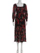 RIXO Floral Print Long Dress