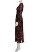 RIXO Floral Print Long Dress