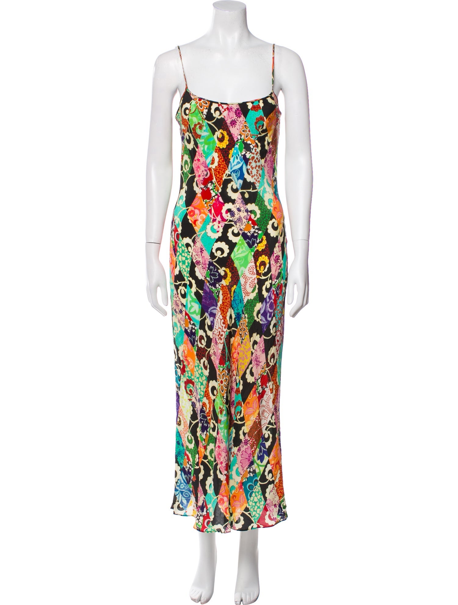 RIXO Silk Long Dress