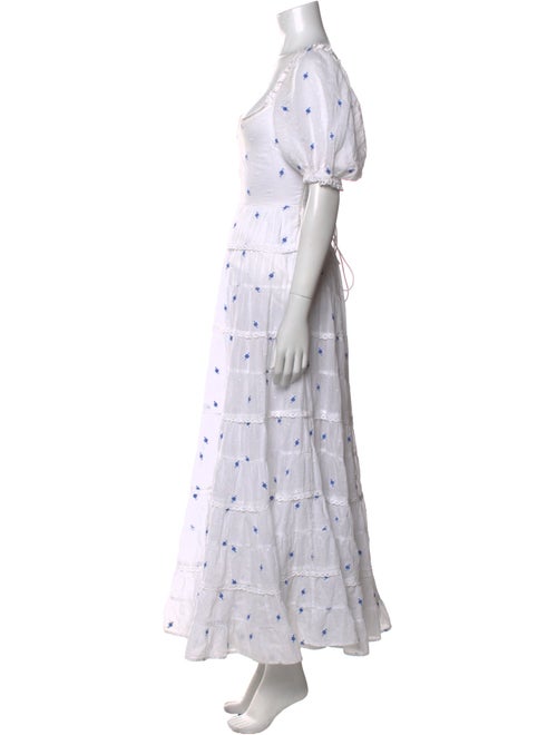 RIXO Floral Print Long Dress