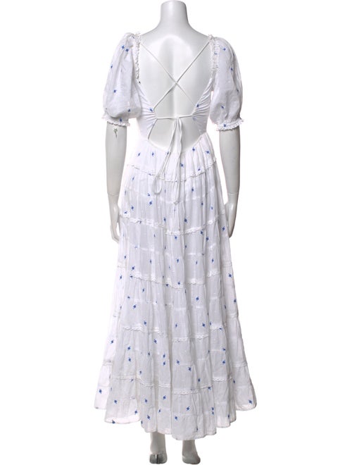 RIXO Floral Print Long Dress