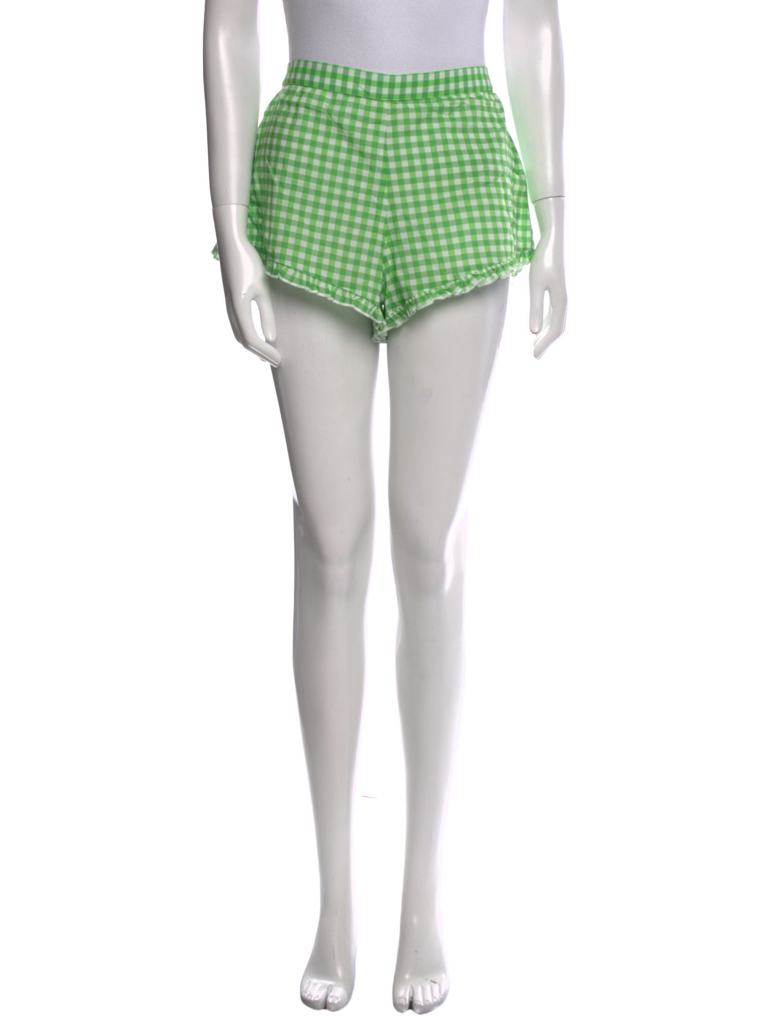 RIXO Plaid Print Mini Shorts