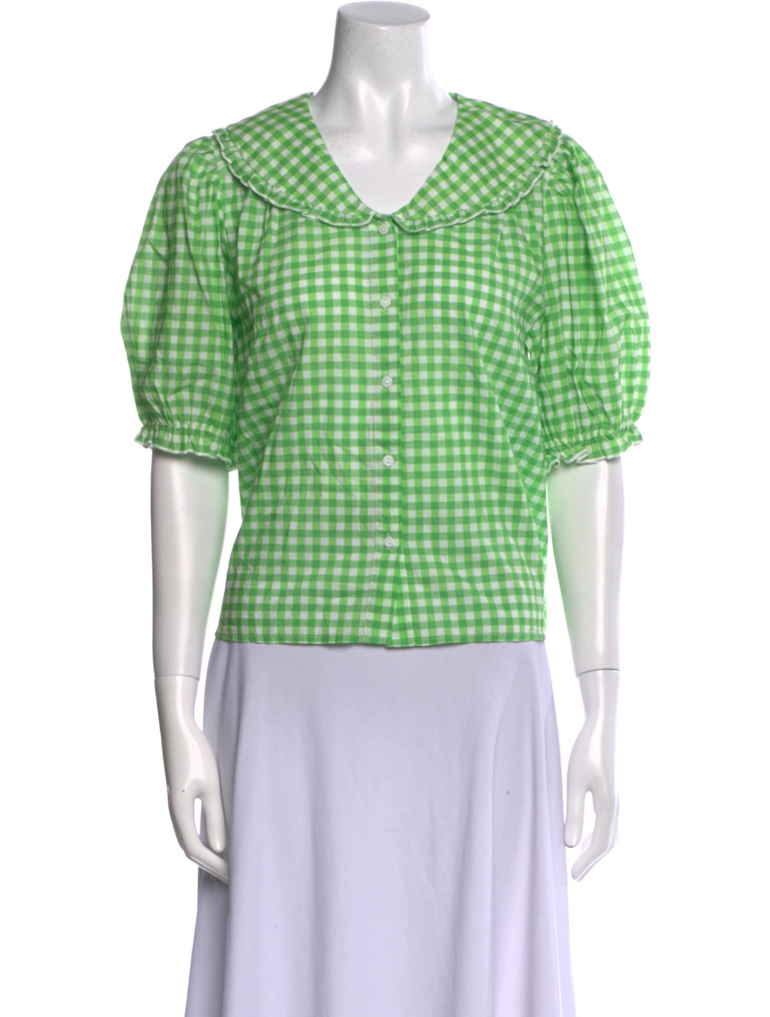 RIXO Plaid Print V-Neck Top w/ Tags