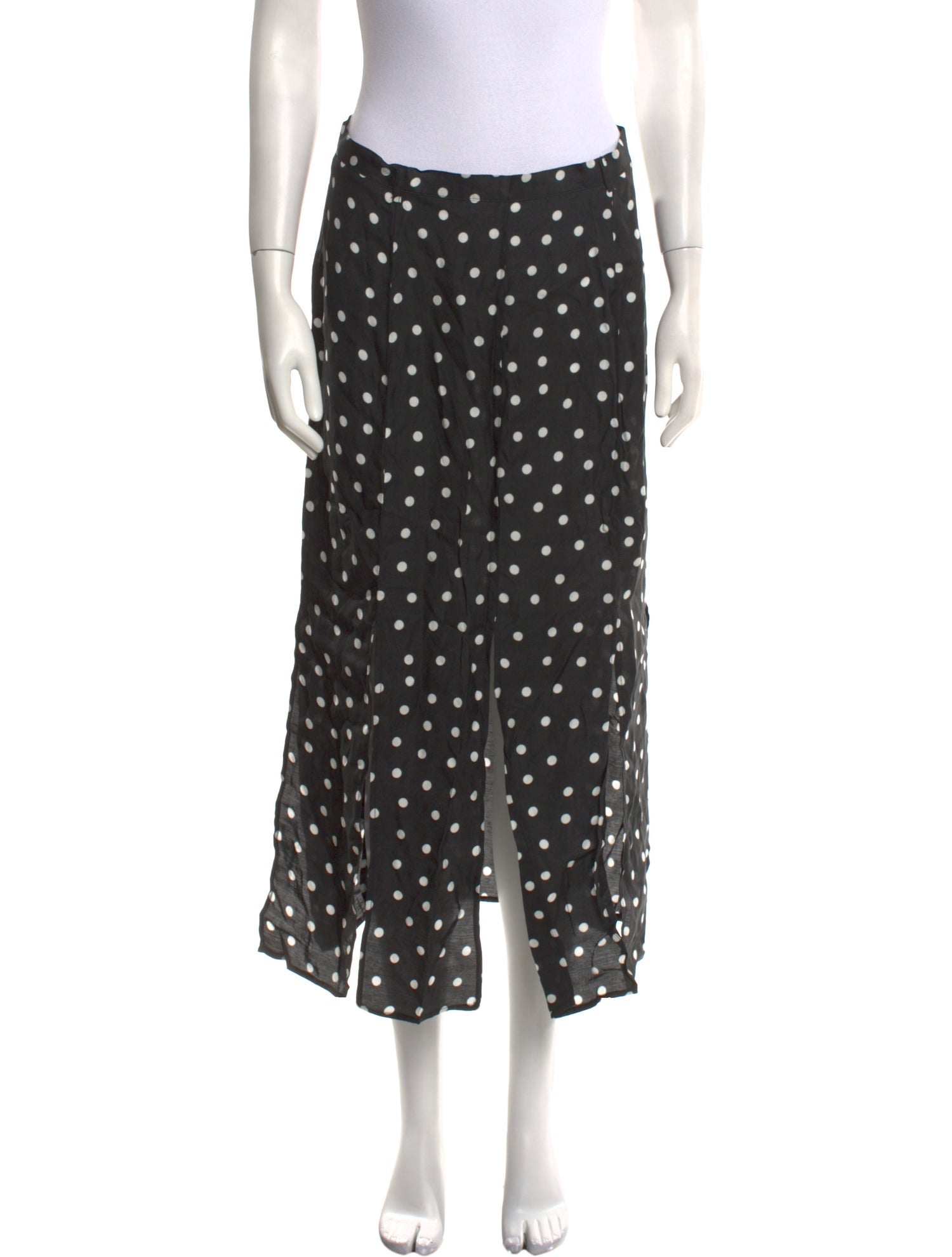 RIXO Silk Midi Length Skirt