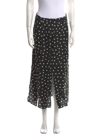 RIXO Silk Midi Length Skirt