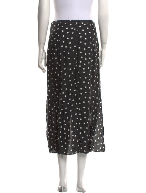 RIXO Silk Midi Length Skirt