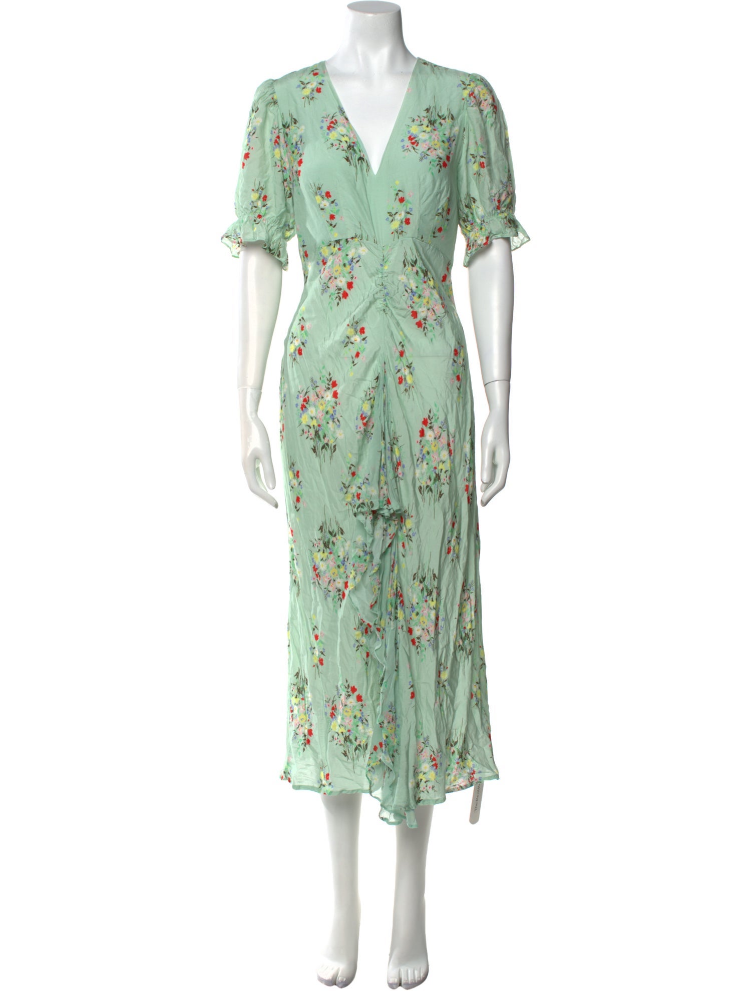 RIXO Floral Print Long Dress