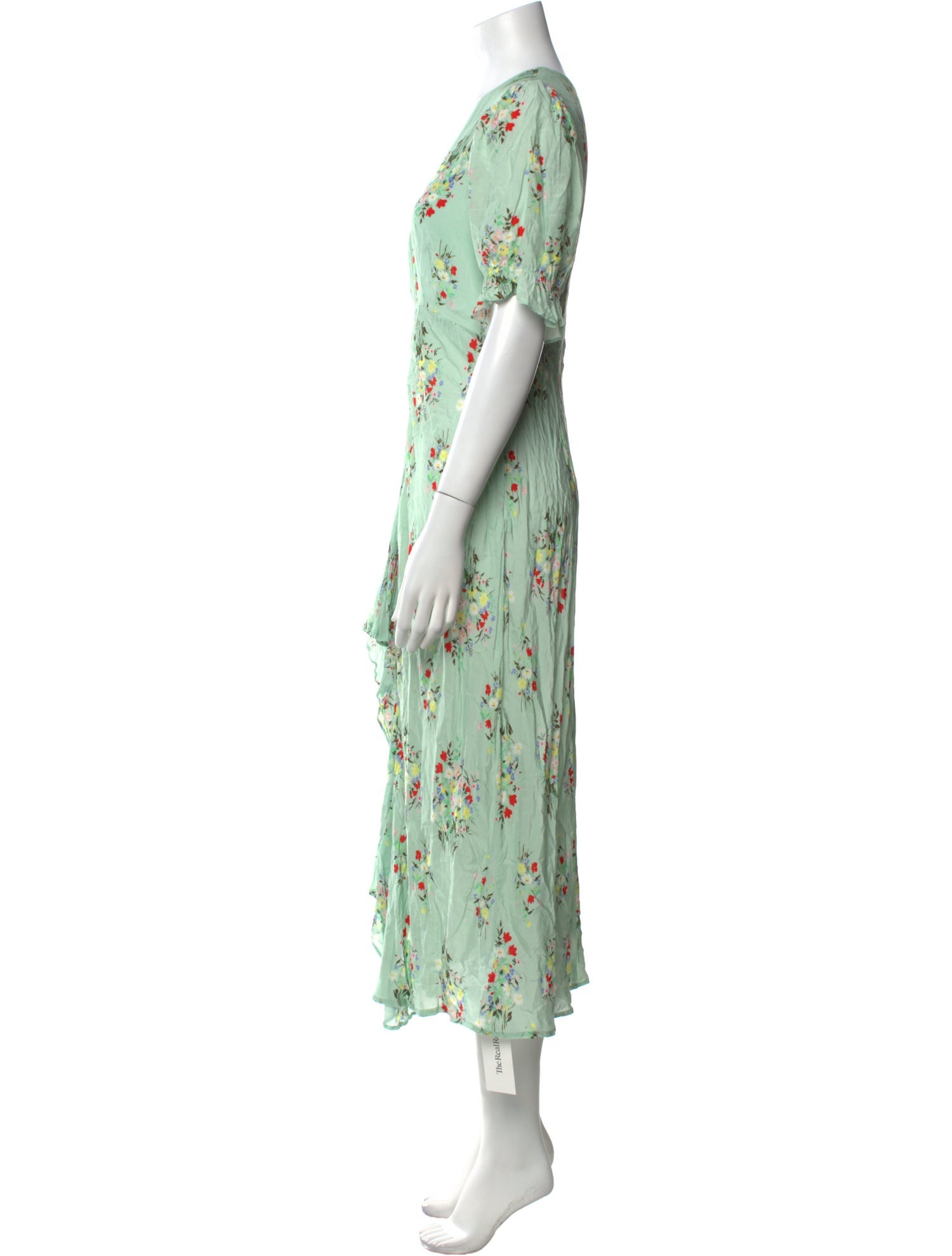 RIXO Floral Print Long Dress