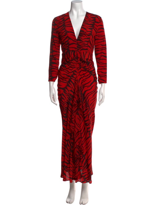 RIXO Silk Long Dress