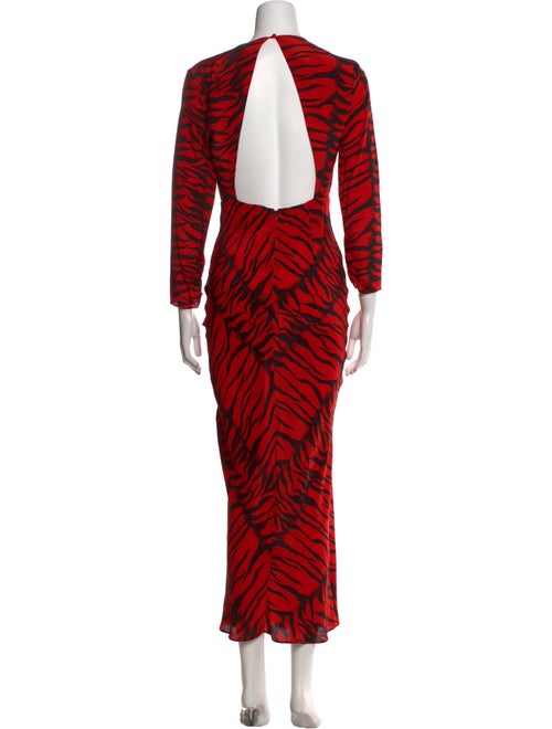 RIXO Silk Long Dress