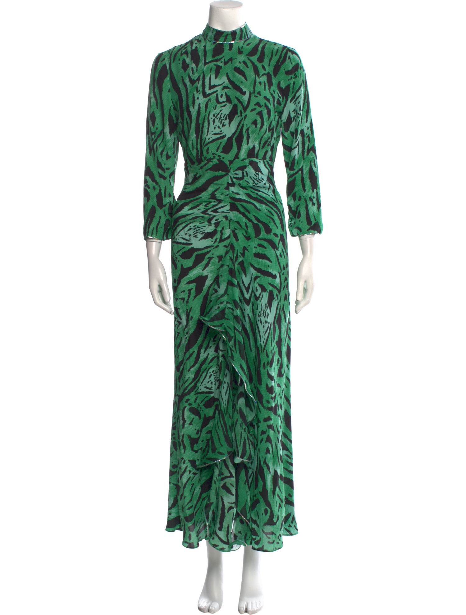 RIXO Silk Long Dress