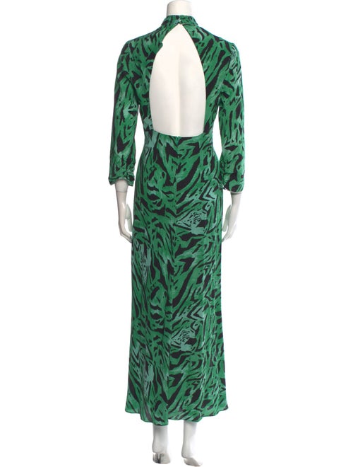 RIXO Silk Long Dress